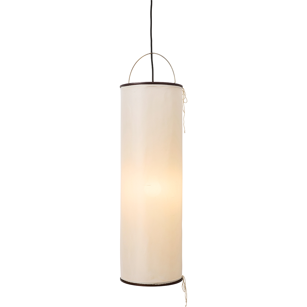 10151166_FRT2_Lantern Pendant_Black Semi Matt_Natural Silk